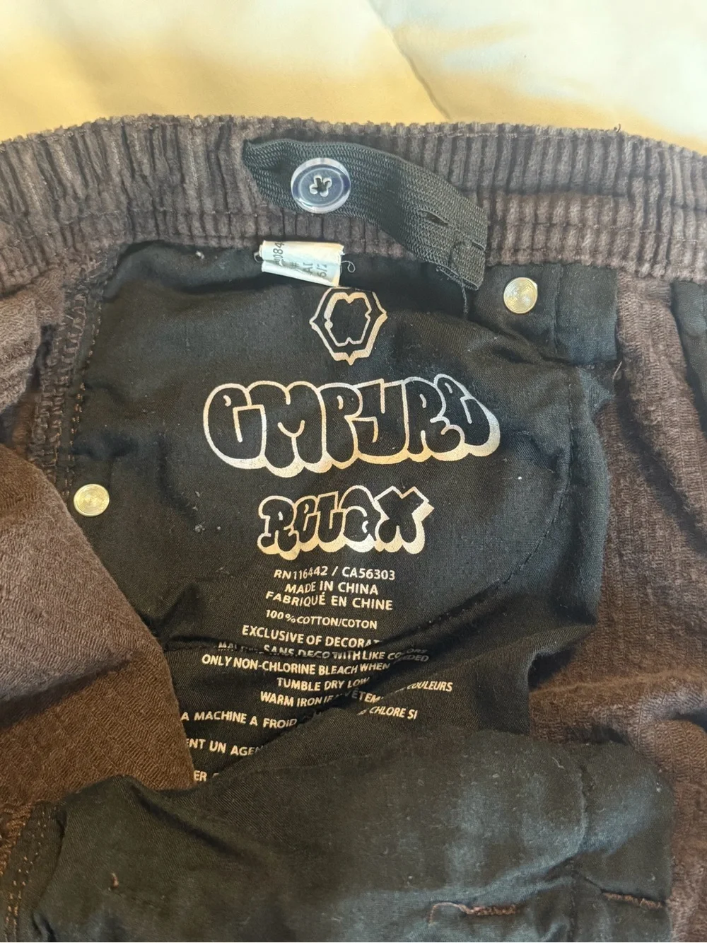 Youth Empyre Brown Corduroy Pants